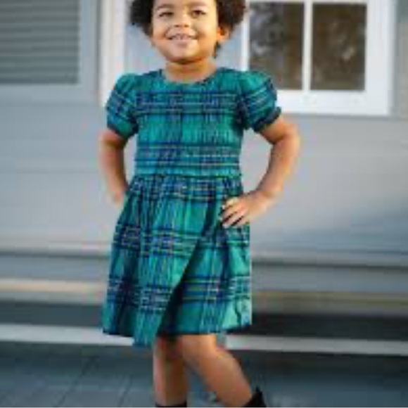 Green Plaid Kids Dress size 5T - Picture 2 of 8